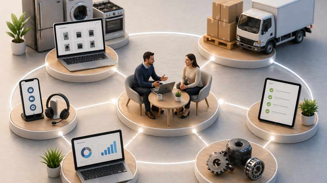 B2B self-service buying journey for appliance manufacturers and trade buyers